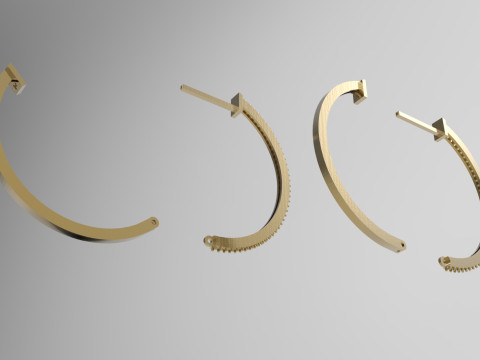 영원한 스파클링 후프 STL 3D 쥬얼리 귀걸이 모델 je0160 3D 프린트 모델