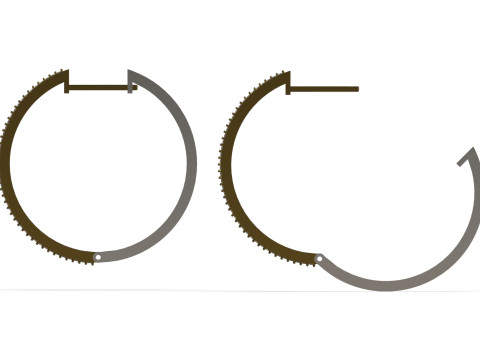 영원한 스파클링 후프 STL 3D 쥬얼리 귀걸이 모델 je0160 3D 프린트 모델