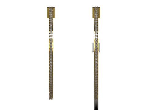 영원한 스파클링 후프 STL 3D 쥬얼리 귀걸이 모델 je0160 3D 프린트 모델