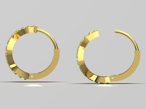 Сверкающий плетеный обруч STL 3D модель ювелирных серег je0055 3D Принт Модель