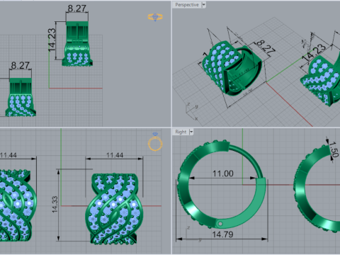 Sparkling Woven Hoop STL 3D jewelry earring model je0055 3D Print Model