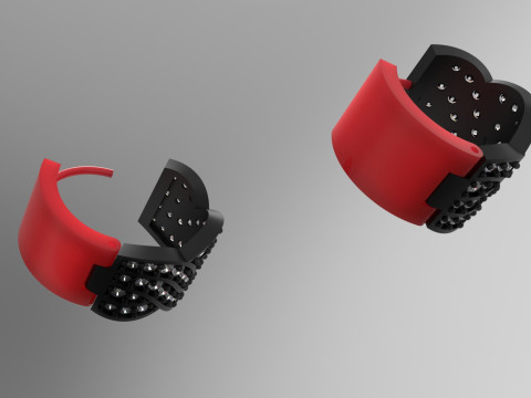 Sparkling Woven Hoop STL 3D jewelry earring model je0055 3D Print Model