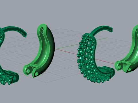 Woman luxury jewelry STL 3D gold earring model je0060 3D Print Model