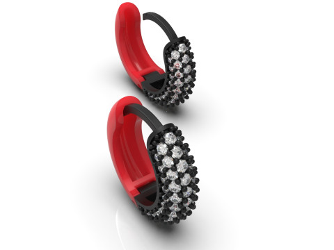 Kobieta luksusowa biżuteria STL 3D złoty kolczyk model je0060 Model do druku 3D