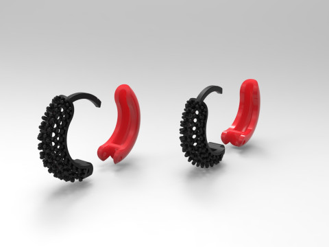 Kobieta luksusowa biżuteria STL 3D złoty kolczyk model je0060 Model do druku 3D