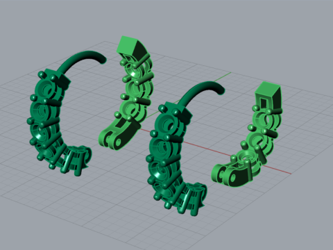 3DFile 豪华耳环模型 JE0067 准备生产 3D 打印模型 3D 打印模型