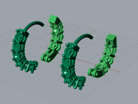 3DFile Роскошные серьги, модель JE0067 Готовая к производству модель для 3D-печати 3D Принт Модель