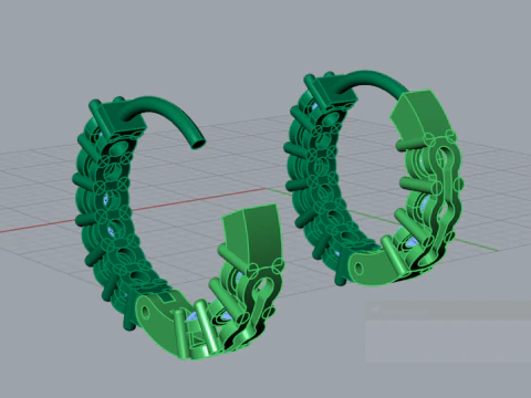 3DFile Роскошные серьги, модель JE0067 Готовая к производству модель для 3D-печати 3D Принт Модель