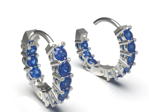 3DFile 豪华耳环模型 JE0067 准备生产 3D 打印模型 3D 打印模型