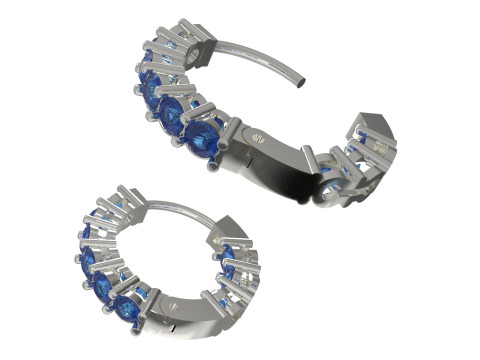 3DFile 豪华耳环模型 JE0067 准备生产 3D 打印模型 3D 打印模型