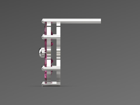 후작 보석 꽃 스터드 귀걸이용 3D 파일 je0084 3D 프린트 모델 3D 프린트 모델