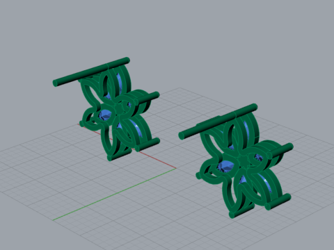 후작 보석 꽃 스터드 귀걸이용 3D 파일 je0084 3D 프린트 모델 3D 프린트 모델