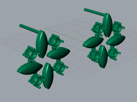 Круглые серьги-гвоздики с 3D-металлическим цветком маркизы и драгоценными камнями je0059 3D Принт Модель