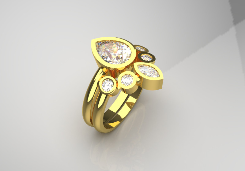 Modello di set di anelli 3D Eternal Link STL wr0016 Modello di stampa 3D Modello di stampa 3D .c4d .max .obj .3ds .fbx .stl .blend 