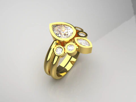 Набор колец Eternal Link STL 3D, модель wr0016, модель для 3D-печати 3D Принт Модель