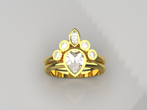 Modello di set di anelli 3D Eternal Link STL wr0016 Modello di stampa 3D Modello di stampa 3D