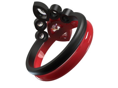 Modello di set di anelli 3D Eternal Link STL wr0016 Modello di stampa 3D Modello di stampa 3D