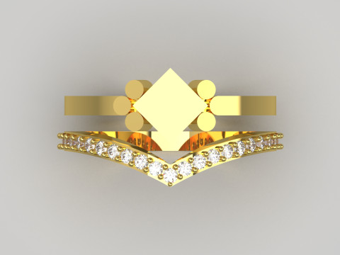 Ensemble de bagues de mariage STL 3D Embrace of Light modèle wr0033 Modèle d'impression 3D Modèles 3D en vedette