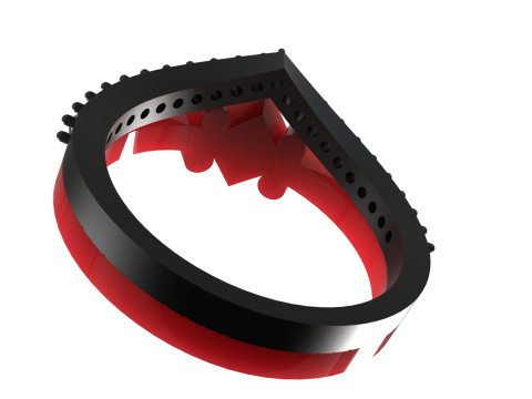 Ensemble de bagues de mariage STL 3D Embrace of Light modèle wr0033 Modèle d'impression 3D Modèles 3D en vedette