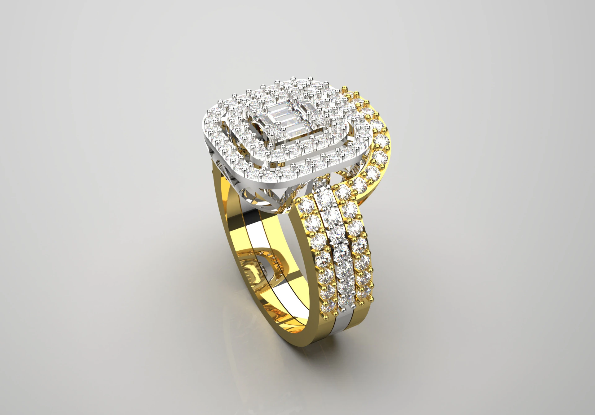 Lovers Curve STL 3D jewelry Ring Set model wr0097 3D Print Model .c4d .max .obj .3ds .fbx .stl .blend 