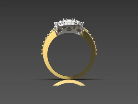 Lovers Curve STL 3D jewelry Ring Set model wr0097 3D Print Model