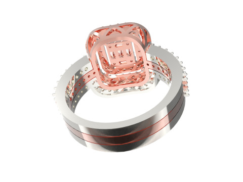 Lovers Curve STL 3D jewelry Ring Set модель wr0097 3D Принт Модель