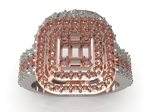Lovers Curve STL 3D jewelry Ring Set model wr0097 3D Print Model