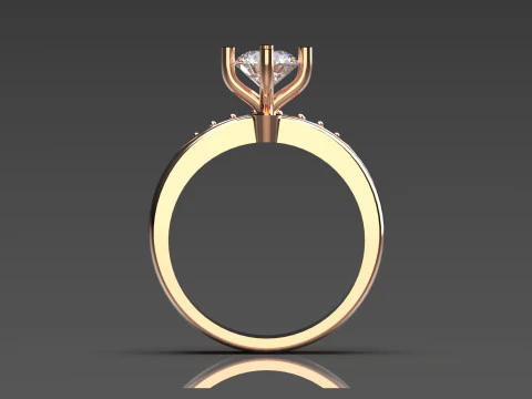 Wedding STL 3D jewelry gold ring model wr0105 3D Print Model
