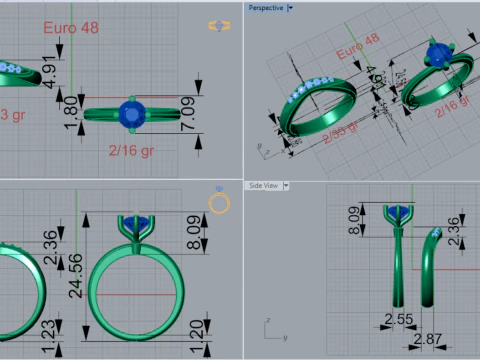 Wedding STL 3D jewelry gold ring model wr0105 3D Print Model