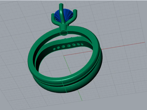 Wedding STL 3D jewelry gold ring model wr0105 3D Print Model