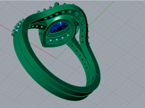 Magnificent Solitaire Engagement luxury STL 3D Ring wr0107 3D Print Model
