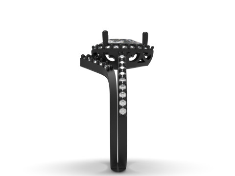 Magnífico Solitaire Engagement luxo STL 3D Ring wr0107 Modelo de Impressão 3D