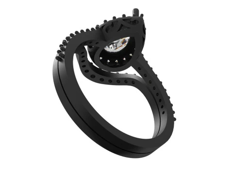 Magnificent Solitaire Engagement luxury STL 3D Ring wr0107 3D Print Model