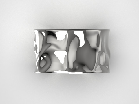 Minimalistische brede manchet STL 3DM 3D gouden ring model gr0012 3D-printmodel 3D printmodel