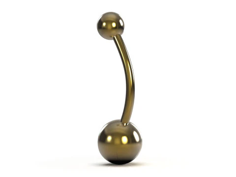 Dangle Shine Belly Button navel Piercing model p0001 3D Print Model