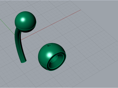 Dangle Shine Bauchnabelpiercing, Modell p0001 3D Druckmodell