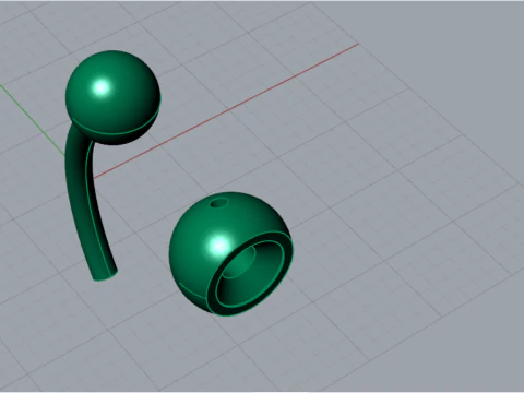 Dangle Shine Belly Button navel Piercing model p0001 3D Print Model