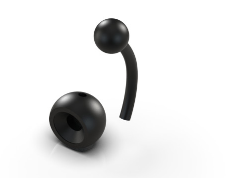 Dangle Shine Bauchnabelpiercing, Modell p0001 3D Druckmodell