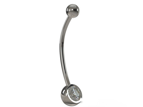 Розкішний і фантазійний Sparkle Navel STL 3D Piercing модель p0003 3D модель для друку 3D Принт Модель