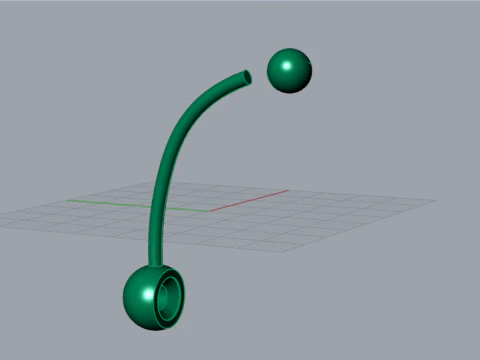 Роскошный и фантазийный пирсинг пупка STL 3D, модель p0003, модель для 3D-печати 3D Принт Модель