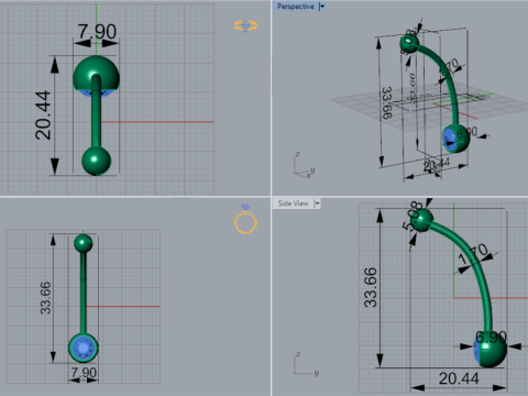 Luksusowy i fantastyczny blask pępka STL 3D Piercing model p0003 Model do druku 3D Model do druku 3D