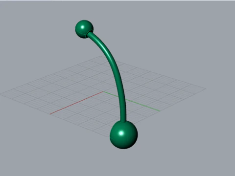 Роскошный и фантазийный пирсинг пупка STL 3D, модель p0003, модель для 3D-печати 3D Принт Модель