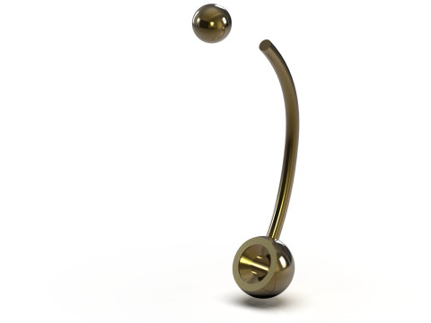 Luksusowy i fantastyczny blask pępka STL 3D Piercing model p0003 Model do druku 3D Model do druku 3D