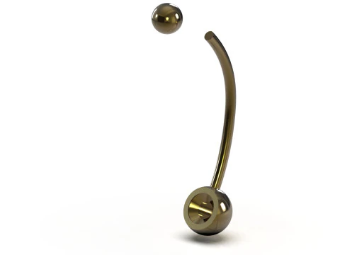 Роскошный и фантазийный пирсинг пупка STL 3D, модель p0003, модель для 3D-печати 3D Принт Модель