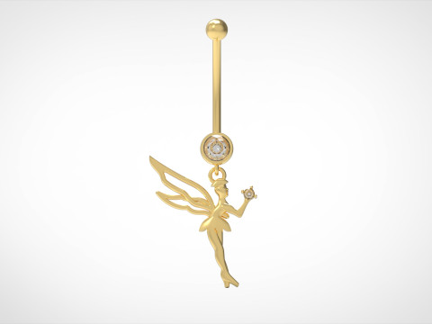 Ángel Ombligo STL Joyería piercing 3D p0004 Modelo de impresión 3D Modelo de impresión 3D