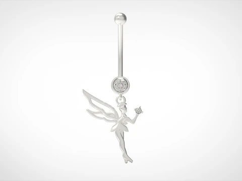 Angel Navel STL 3D украшения для пирсинга p0004 3D модель для печати 3D Принт Модель