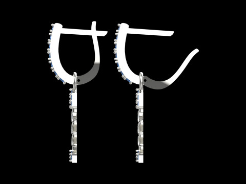 珠宝鱼骨 stl 3dm 耳环 je0132 3D 打印模型 3D 打印模型