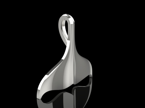 Złoty wisiorek z ogonem wieloryba Symbol starożytnej mocy piękna gp0089 Model do druku 3D Model do druku 3D