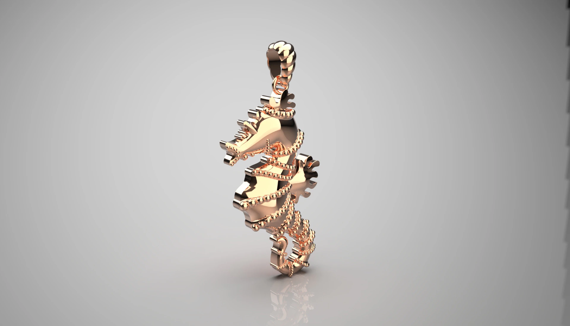 Seahorse stl 3d gold pendant model gp0169 3D print model 3D Print Model .c4d .max .obj .3ds .fbx .stl .blend 