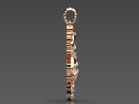 Seahorse stl 3d gold pendant model gp0169 3D print model 3D Print Model